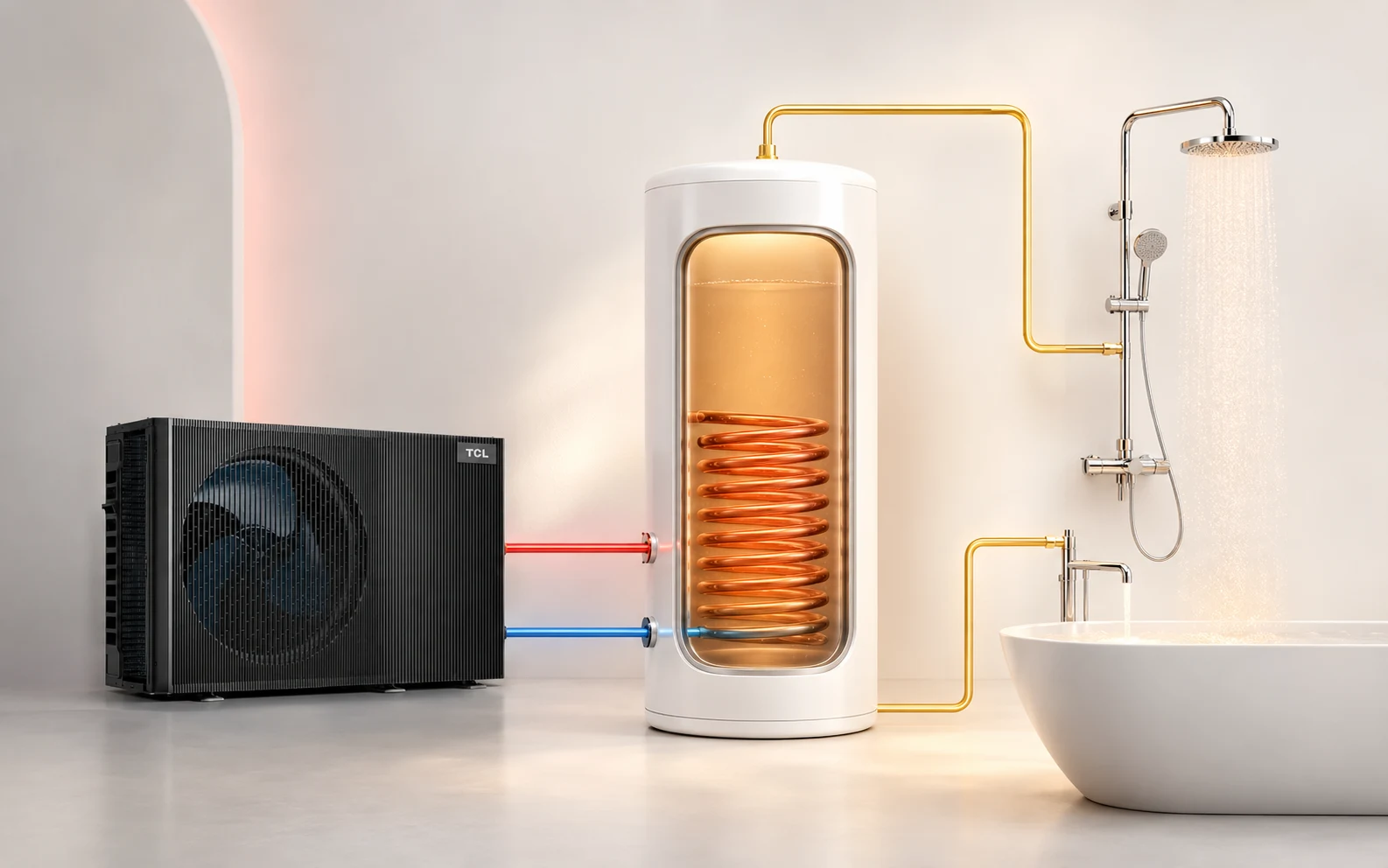AI ohrev teplej vody v tepelnom čerpadle TCL Ultra AI